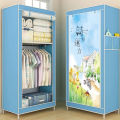 HT  Non-woven Cloth Wardrobe Folding Portable Clothing Storage Cabinet Dustproof Cloth Closet Simple Bedroom Multipurpose 150*70*45. 