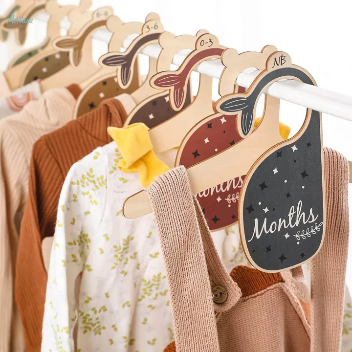 7x%20Infant%20Wardrobe%20Divider%20Label%20Adorable%20Nursery%20Decor%20Hanger%20Dividers%20-%20Image%202