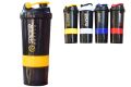 Ibraheemz Mart - 3-in-1 Spider Protein Shaker Bottle Sports Gym Water Bottle Multi-Purpose Shaker with Extra Supplement and Pill Capsule Storage BPA Free Plastic Easy Grip Leak Proof-500ml. 