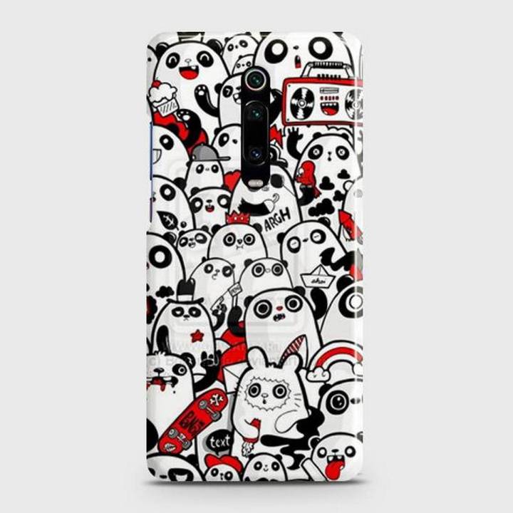 Xiaomi Redmi K20 Pro Cover Panda with happy mood Hard Cover- Design 12 Case