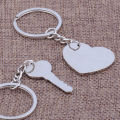 2pcs Fashion Love Heart Key Ring Keyfob Couples Romantic Keychain Lover Gift. 