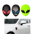 3D Alien Face Emblem Metal Styling Car Sticker Design Metal Stickers Versatile Decoration for Cars, Motorcycles Decals. 