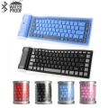 NEW Wireless Bluetooth Keyboard Foldable Roll Up Silent 87key Keypads Soft Silicone Flexible Teclado For PC Huawei Iphone Tablet. 