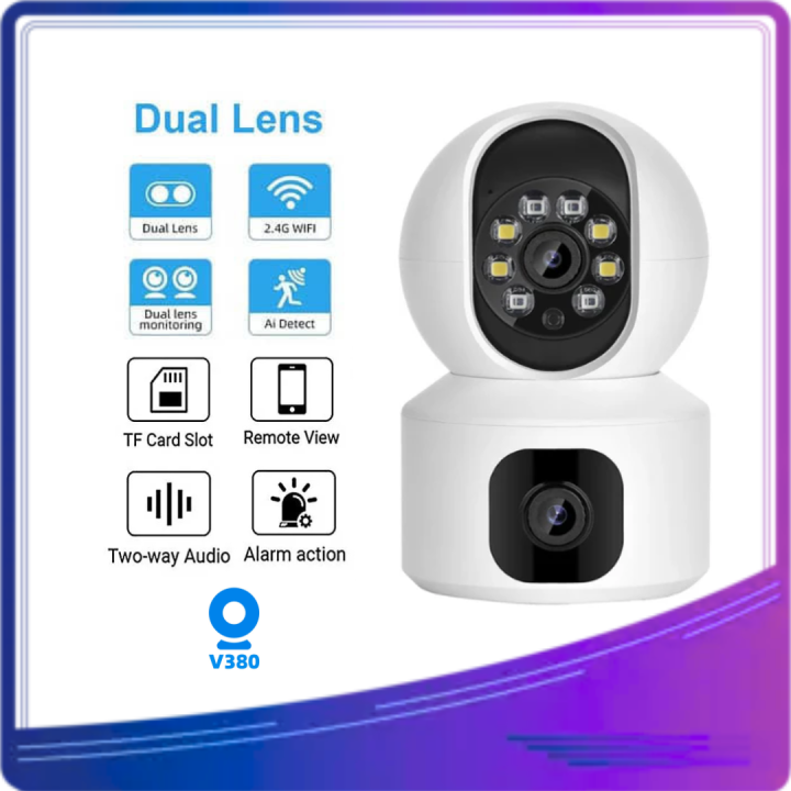 GSS DQ02 Dual lens Wifi Camera - Wifi Smart Camera - CCTV Camera Wifi - Home Security Camera - Smart Camera Wifi - CCTV Wifi - Outdoor Security Cameras - Outdoor CCTV Camera - Outdoor Camera Wifi - Camera CCTV - Security Camera For Home Wifi