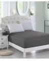 Bed Sheet - Polyester Mix - Queen Size -140 -150x200cm - Dark Grey. 