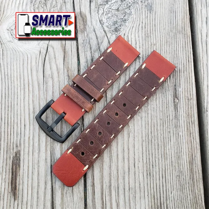 22mm Width Universal 100% Original Leather Watch Band Strap For Galaxy Watch 46mm And All Other 22mm Width Lugs Quartz, Digital, Automatic Watches.