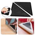 8pcs New Ruggies Rug Carpet Furniture Mat Grippers Non Slip Grip Corners Washable Silicone. 