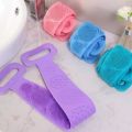 Easy  Kitchen Silicone Back Scrub Bath Shower Silicone Body Brush Silicone Bath Towel Exfoliating Body Brush Belt Wash Body Wash Silicone Body Scrubber Belt. 