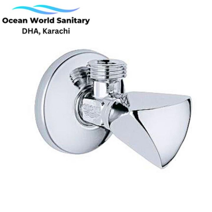 Grohe Angle Valve/TeeCock Medium 1/2x1/2, 22940 Metal head Angle Stop Valve Hot and Cold, Angle for Basin, Commode and Sink etc Original Grohe Brass