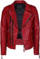 Men Leather Jacket Leather Mens Rider Jacket Red Jacket Fashion Jacket Faux Leather Jacket. 