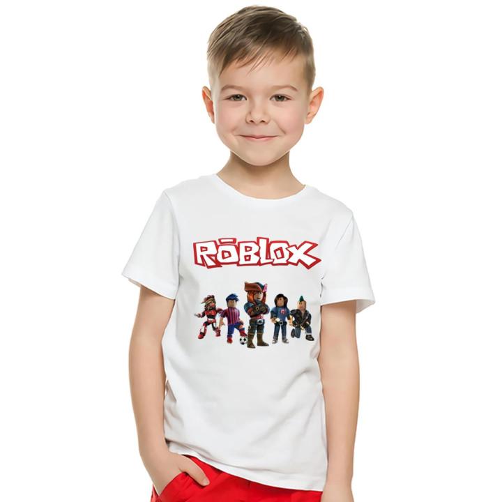 Super Popular Boys Fashion Shirts Roblox Kids Clothes Hip Hop BAJU KANAK Baby Boy Short Tees