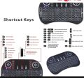 Rf500 Mini Keyboard For Mobile, Android Boxes, Laptops, LED Etc With Backlight Feature - QWERTY Keyboard - Rechargeable - Touch Mousepad. 