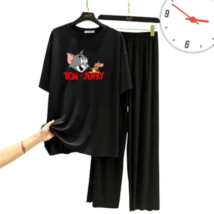 Tom And Jerry Summer Collection Printed Night Suit Half Sleeves