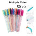 50pcs Disposable Shiny Eyelash Brush Applicator Wands Curler Mascara Eyebrow Makeup Tools Spoolers Comb Wands Spoolies Brushes. 