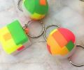 Key Chain Puzzle Cube & Sphere | Colorful Mini Rubik Magic Cube & Sphere. 