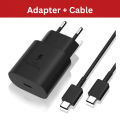 Charger - Samsung Charger - Original Samsung 45Watt Charger with Cable C to C - compatible with Samsung Galaxy S24 Ultra. S24 plus, S23 Ultra. S23 plus, S22, S22+, S22 Ultra, S20 Ultra, Note 10+, Note 10+ 5G, A91 future compatible devices - Fast Charging. 