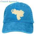【LuckyBabyFans Store】Baseball Cap,Venezuela Map Gold No Dictator,Concise Style and Cotton Back Cowboy Hat. 