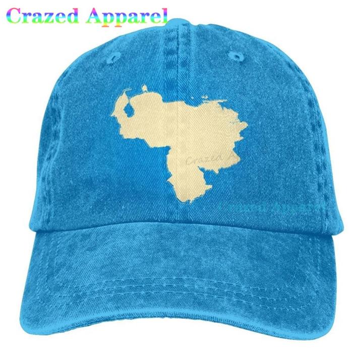 【LuckyBabyFans Store】Baseball Cap,Venezuela Map Gold No Dictator,Concise Style and Cotton Back Cowboy Hat