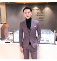 3 Pcs Men's Plaid Suit Sets High-end Mens Business Wedding Party Dress Man Jacket with Vest and Pants. 