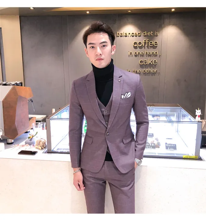 3%20Pcs%20Men's%20Plaid%20Suit%20Sets%20High-end%20Mens%20Business%20Wedding%20Party%20Dress%20Man%20Jacket%20with%20Vest%20and%20Pants%20-%20Image%206