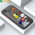 UCUC for iPhone 6 Plus 6s Plus Back Cover Hip Hop BTS Frosted Transparent Hard Phone Case Thin Shockproof Full Cover Camera Protect Case. 