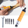 bellylady Woodworking Electric Carving Machine Chisel Tool with 5 Carving Blades 15.5*3CM Orange. 