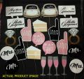 Pack of 24  BRIDAL SHOWER Photo Prop - Wedding PhotoProps (Team Bride & Groom Prop). 