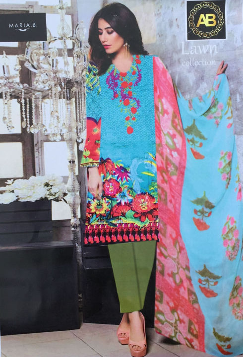 Lawn%203%20Piece%20Embroidered%20Suit%20With%20Shafoon%20Dupatta%20Latest%20Design%20Most%20Demanding%20Summer%20Ladies%20Suit%20Unstitched%20-%20Image%202
