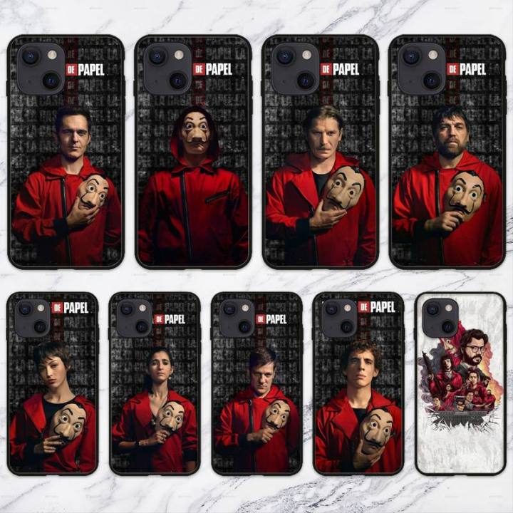 Spain TV Money Heist La Casa De Papel Phone Case For iPhone 11 12 Mini 13 14 Pro XS Max X 8 7 6s Plus 5 SE XR Shell