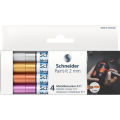 Schneider Paint-It 011 Metallic marker (2mm) for extraordinary effects - Suitable for many surfaces. Best results on dark and non-absorbent surfaces. Fast-drying ink perfectly controlled by a valve. 