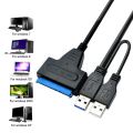 Hard Disk Cable USB Male To SATA Male Cable Hard Disk Drive Converter Adapter Support 4TB SATA Cable Data Transfer Cable Hard Disk Drive Converter 2.5" 3.5" Hard Drive. 