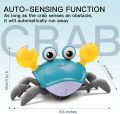 Hot Selling sensing crab walking crawling crab baby toys with music and led Baby Funny toy crawling crab. 