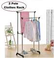 Double Pole Telescopic Portable Cloth Rack/Cloth Drying Stand Stainless Steel Floor Cloth Dryer Stand. 