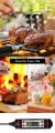 Digital Kitchen Heat Gauge Thermometer For Oven Baked Barbeque BBQ And Fried Food Temperature - Black. 