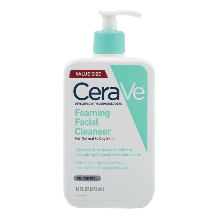 Alfatah Mall - CERAVE FOAMING FACIAL CLEANSER FOR NORMAL TO OILY SKIN 473 M-AFP-000339880