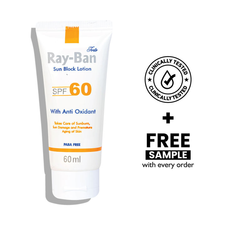 Wisdom Ray-ban Forte Sun Block Lotion SPF-60 With Anti-Oxidant