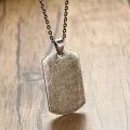 Us Military Dog Tag Pendant Necklace For Men Stainless Steel United States Oxidation Gray Metal Male Jewelry 20. 