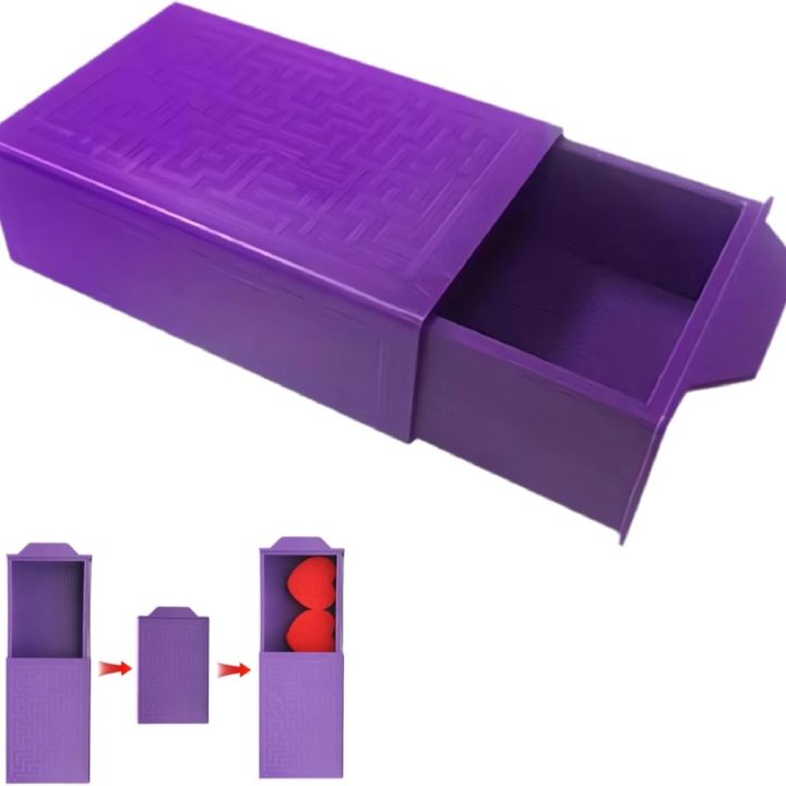 Creative Magic Purple Magic Box Trick Performance Mystery Magic Show Props Funny Magic Show Magic Kits for Gifts
