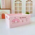Sanrio Hello Kitty My Melody Kuromi Cinnamoroll Desktop Storage Box Foldable Stackable Cosmetic Organizer Girl's Desktop Storage. 