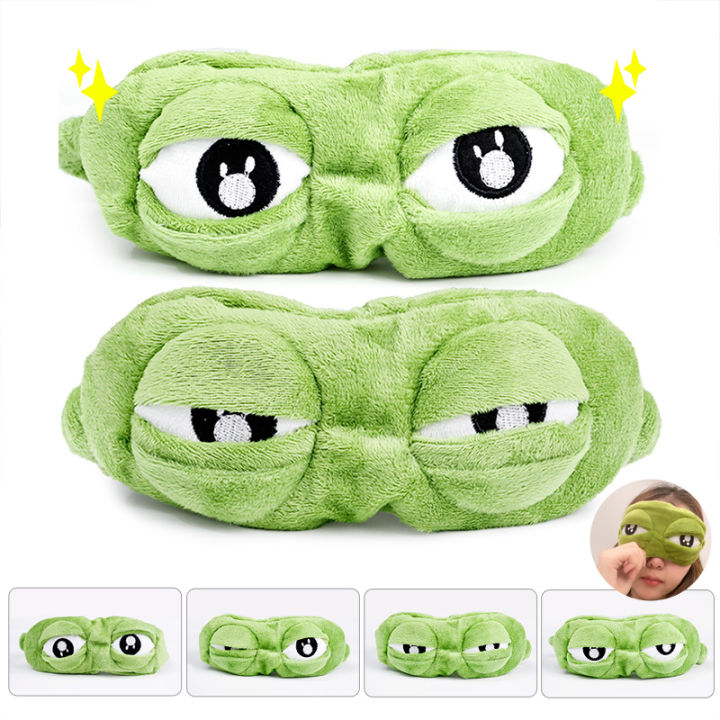 Soft Plush Sleeping Mask 3d Sad Frog Eye Sleep Mask