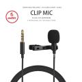 5m Mini Portable Lavalier Condenser Microphone Clip-on Tie-clip Mic Wired Microphone for Phone and Camera DSLR. 