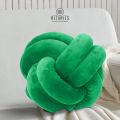 Rizaries Knot Pillow Ball Cushion 23cm Soft Velvet Round Throw Pillow for Sofa, Bed & Living Room Decor. 