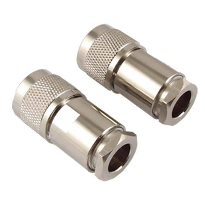 2 Pcs N Type Male Clamp RG8 LMR400 RG165 RG213 7D-FB RF Coaxial Connector