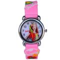 Barbie Watch with Silicone Band Barbie Character | Hot selling 3D Barbie Strap Baby Girls Watch. 