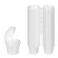 100 Pieces Small Plastic Containers 25Ml Small Sauce Pots Plastic Pots Jelly Pots for Sauce Dips Salads. 