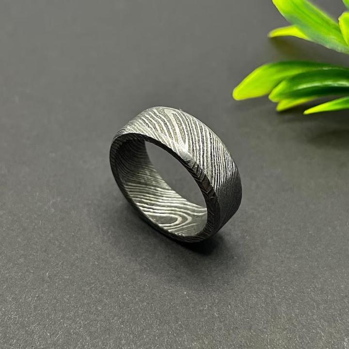Damascus Steel Wedding Band,Damascus Wedding Ring