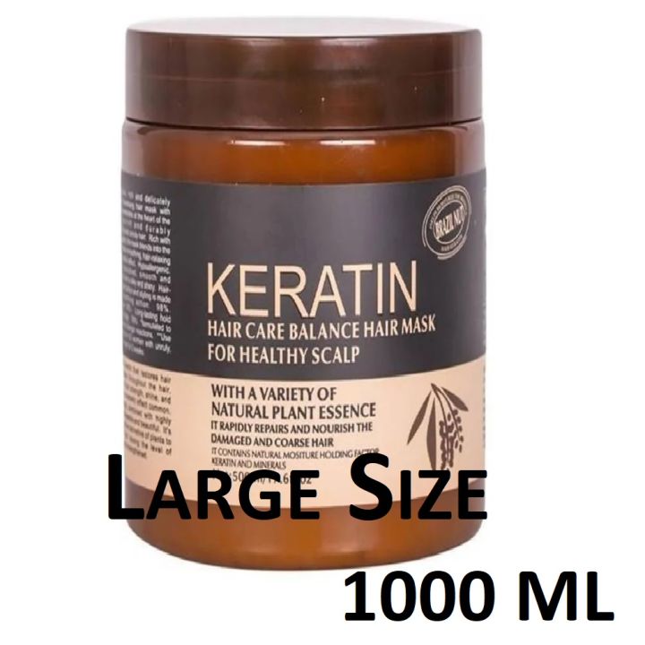 Keratin Hair Mask 1000ml – Brazil Nut & Vitamin Complex Hair Treatment for Hair Repair, Nourishment & Beauty – Best Hair Mask for All Hair Types