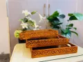 Handmade Wooden Tray with Cutwork Design |Pakistani handicraft Wooden Trays |Home Decor, Gift Set Kitchen, Living Room | Serving Tray for Hotels & Restaurants | Trays Serving For Breakfast | Wood Tray Set | Wooden Collection | Wood Decorations | Wonde. 