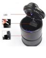 LED Portable Cigarette Ashtray Holder Cup Black. 