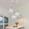 3 in 1 Triangle Shape Hanging Lamp, Ceiling Lights, Indoor Lights - Modern Pendant for Home & Office | LED/Filament Bulb Compatible (Bulb Not Included). 